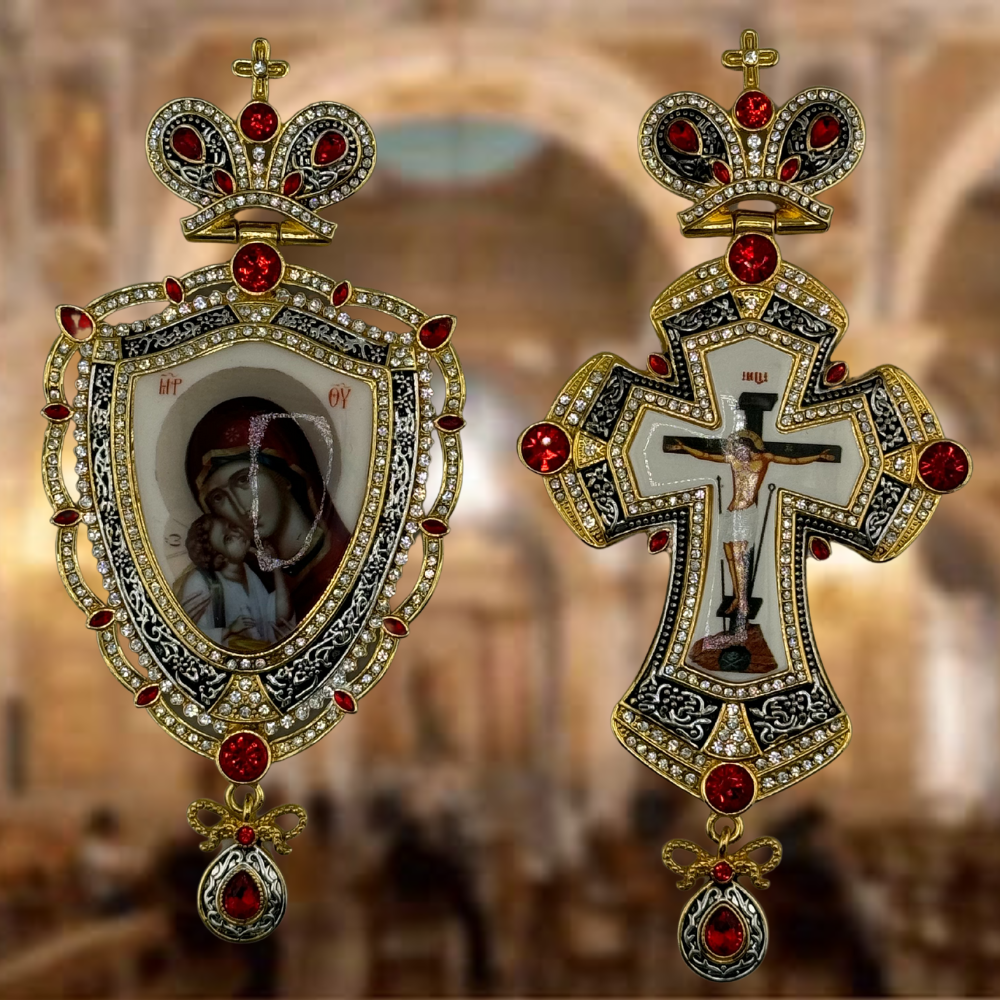Orthodox Pectoral Cross with Panagia for Bishop Orthodox Pectoral Cross with Panagia for Bishop